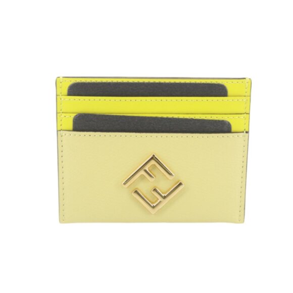 Fendi Logo Leather Card Holder - Picture 1 of 8